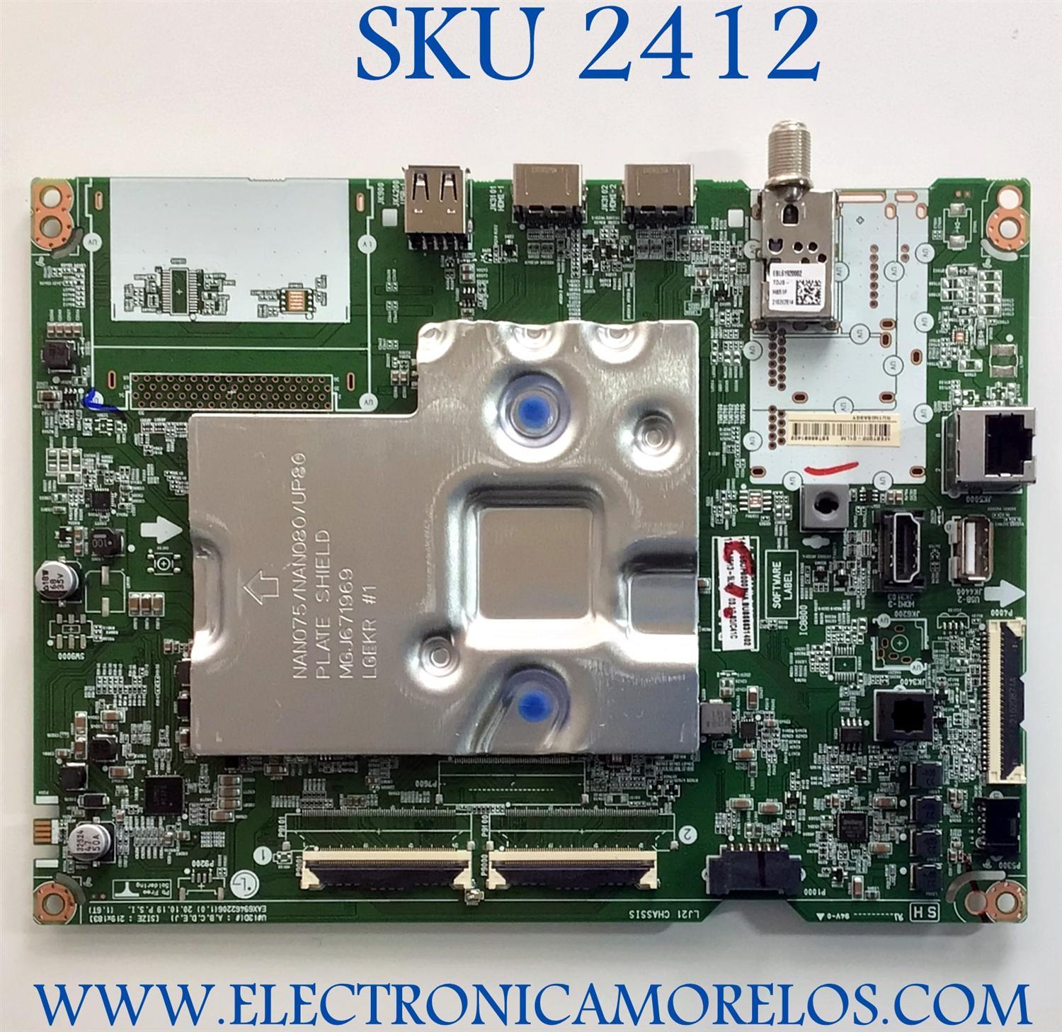 MAIN PARA TV LG 4K UHD SMART TV / NUMERO DE PARTE EBT66631402 / EAX69462206 / 66631402 / EAX69462206(1.0) / PANEL NC550TQG-AAKH1 / MODELO 55UP8000PUA / 55UP8000PUA.BUSYLKR